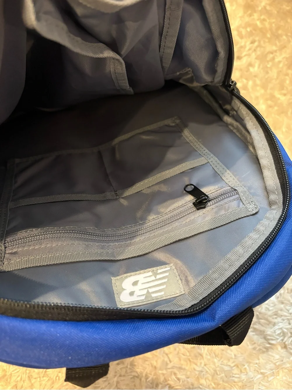 New Balance Royal Blue Black Team Ball Backpack, Shoe Pocket Ventilation Sturdy